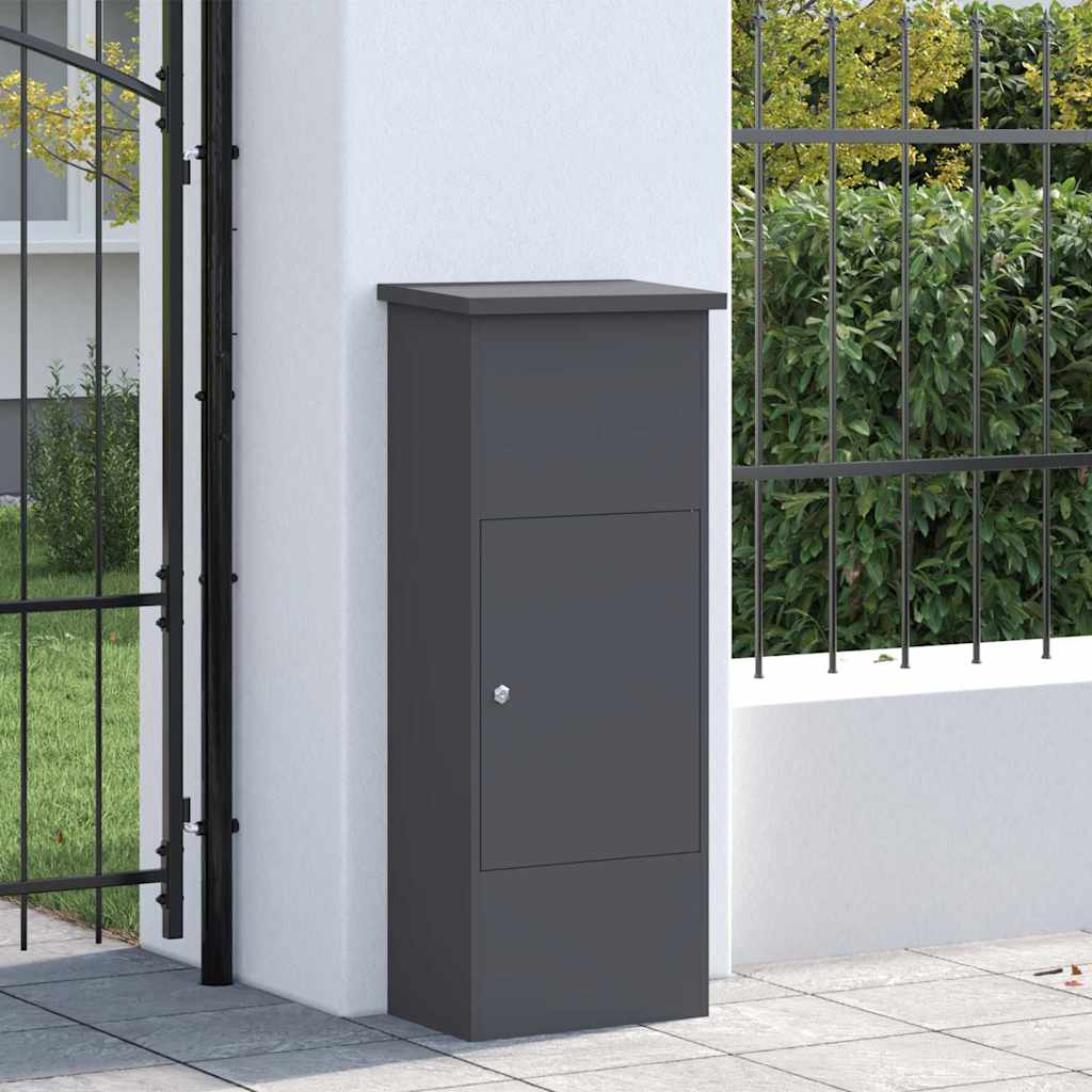 vidaXL Pakket inwerp box Antraciet 44.5 x 29 x 110.5 cm Staal