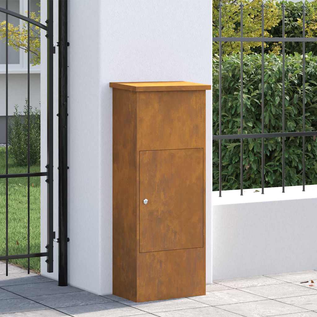 vidaXL Pakket inwerp box Roestig 44.5 x 29 x 110.5 cm Cortenstaal