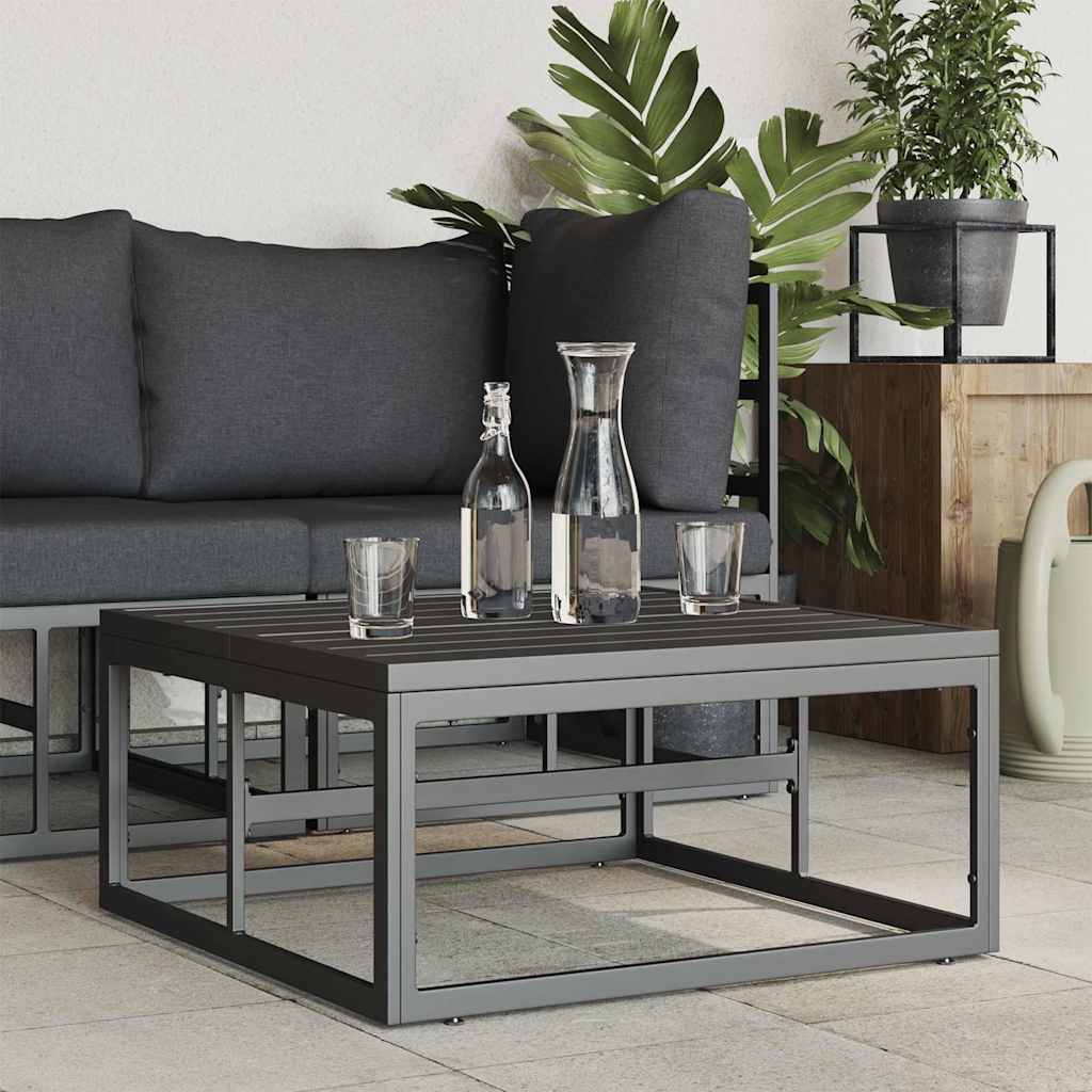 vidaXL Buitenmeubilair Zwart Aluminium