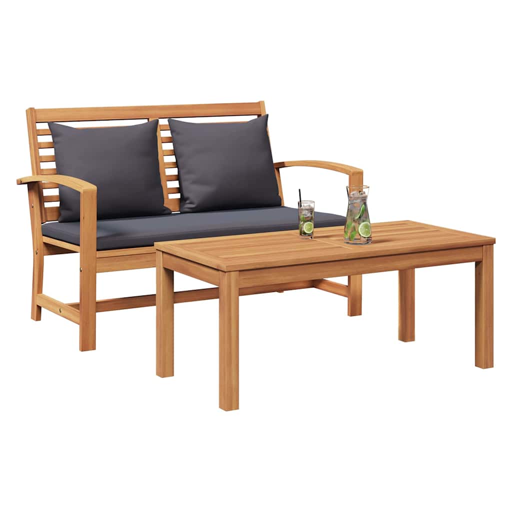 vidaXL Tuinbank Naturel 110 x 64 x 76.5 cm Massief teakhout