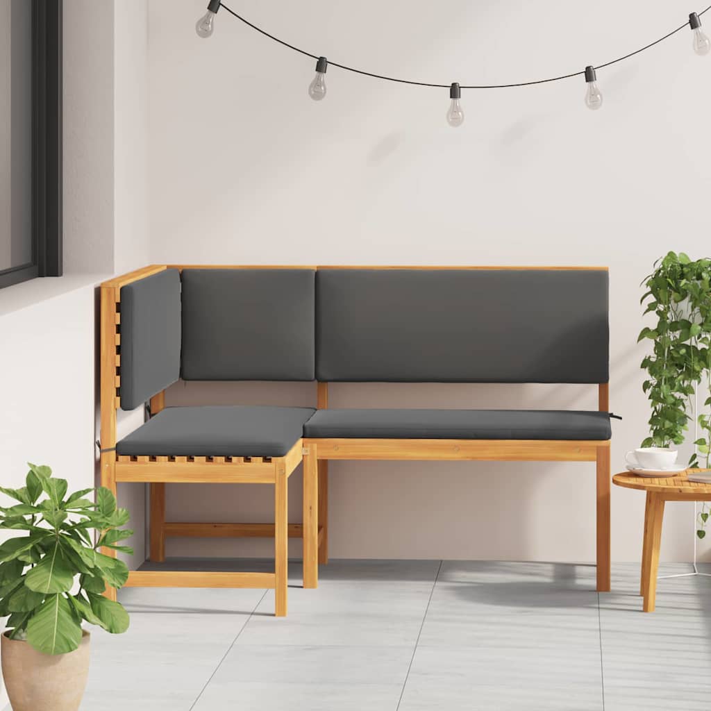 vidaXL Tuinhoekbank Bruin 140 x 100 x 91cm Massief acaciahout
