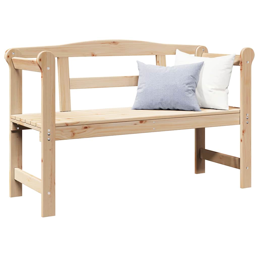 vidaXL Buitenbank Bruin 119 x 76 x 44cm Massief grenenhout