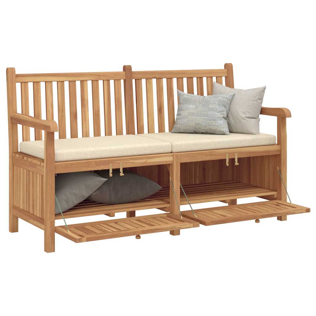 vidaXL Tuinkast Bank Bruin 150 x 60 x 90 cm Massief teakhout