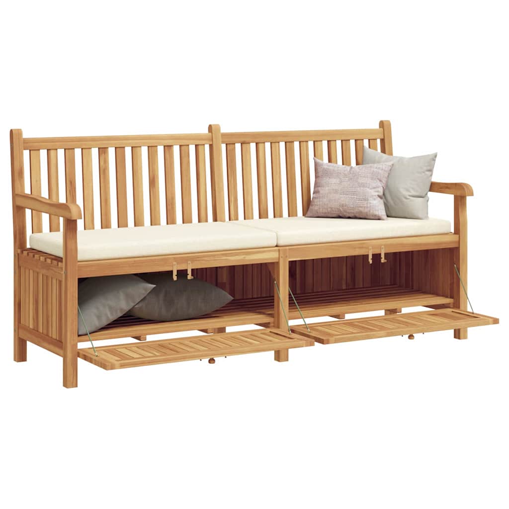 vidaXL Tuinkast Bank Bruin 180 x 60 x 90 cm Massief teakhout