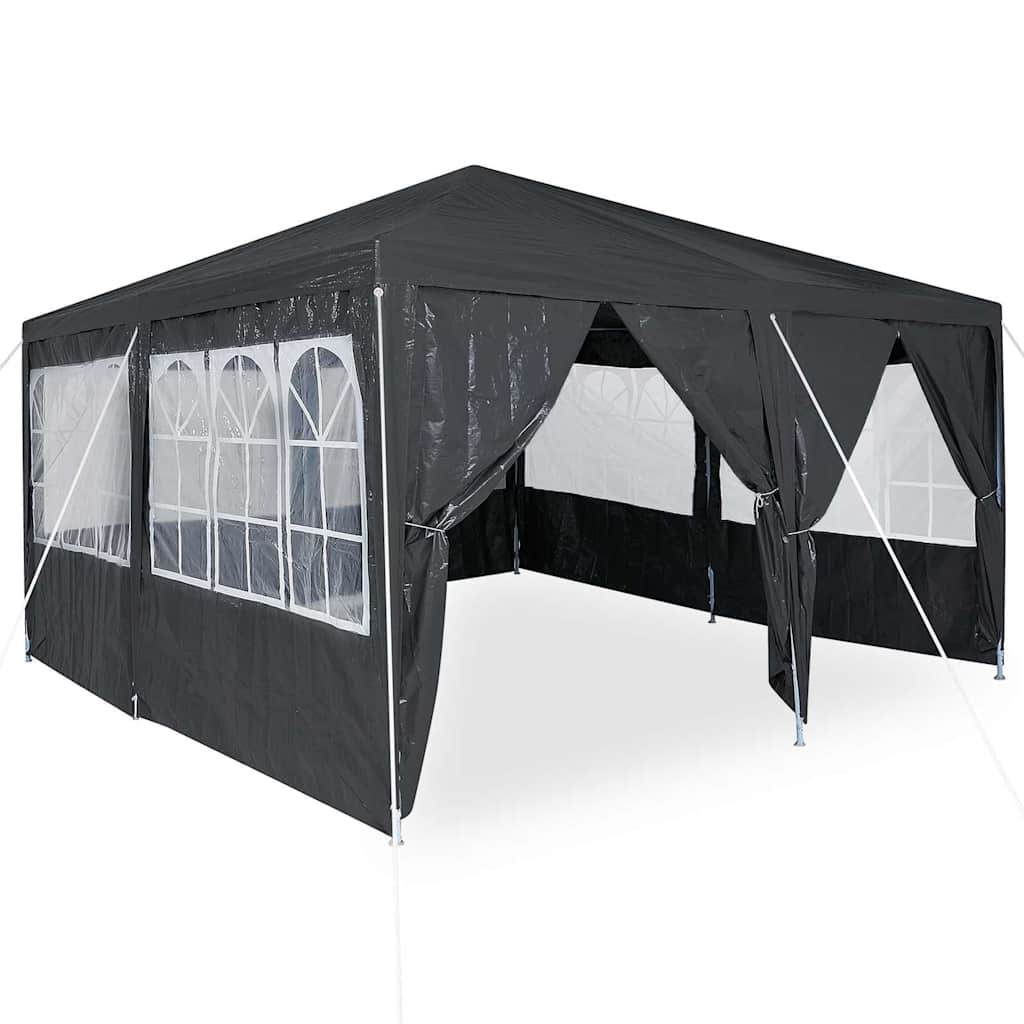 vidaXL Partytent Antraciet, Wit 400 x 400 x 266 cm Polyester, Staal