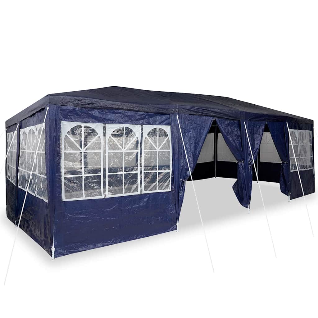 vidaXL Partytent Blauw, Wit 800 x 400 x 266 cm Polyester, Staal