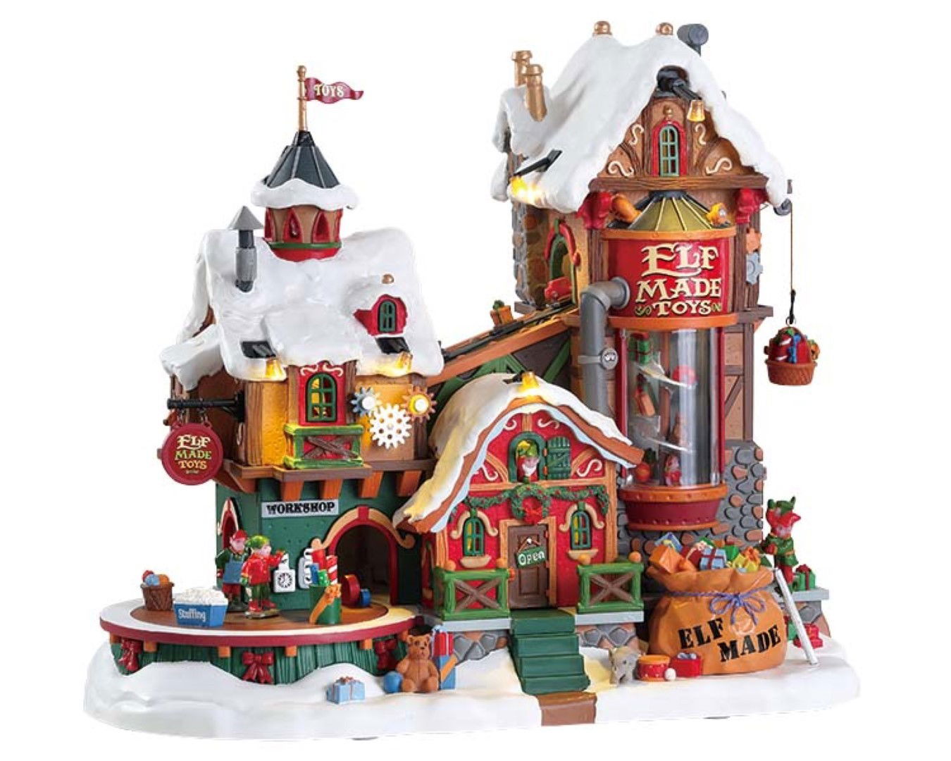 Lemax Elf made toy factory with 4.5v adaptor (aa) - 