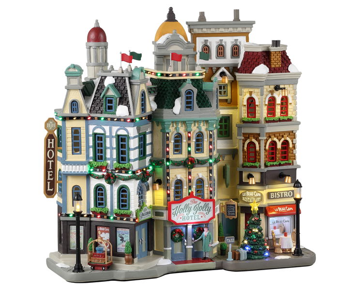 Lemax The Holly Jolly Hotel 15x35x31 cm Kersthuisje - 