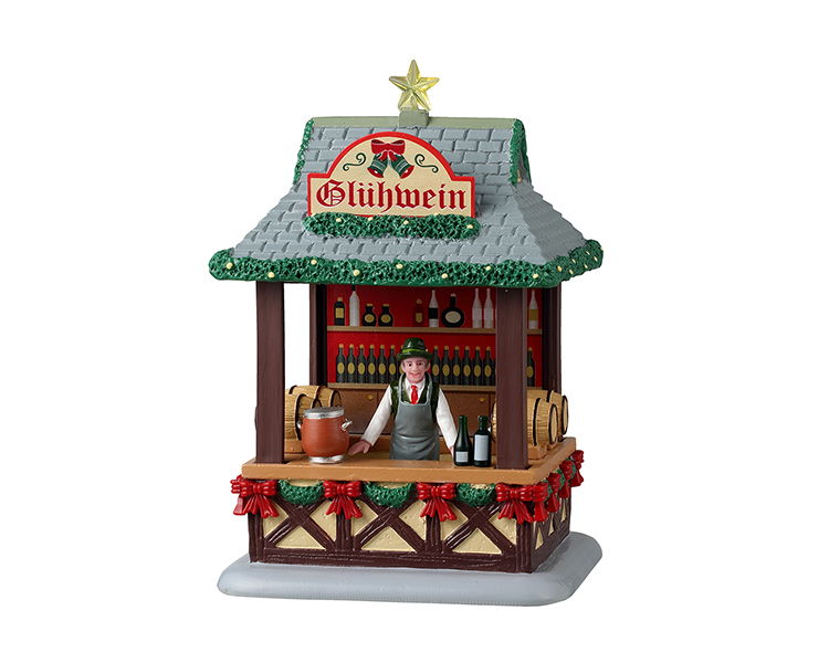 Lemax Gluhwein Booth 12x13x19 cm Kersthuisje - 