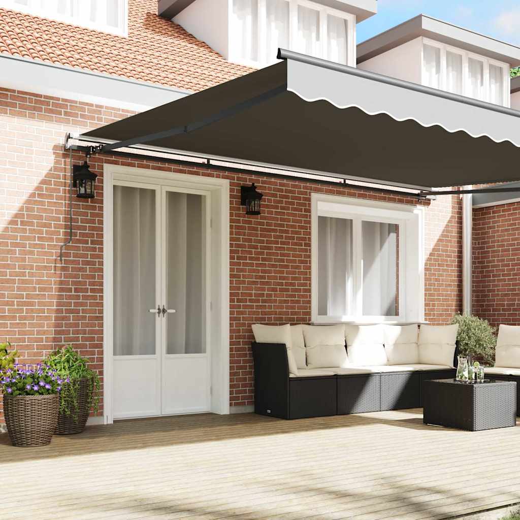 vidaXL Markies Handmatig Antraciet 4.5 x 2.5 m Metaal