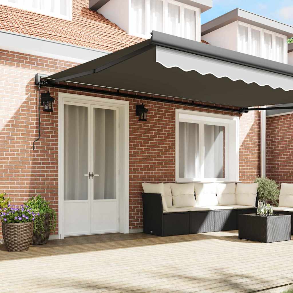 vidaXL Markies Antraciet 5 x 3 m Metaal