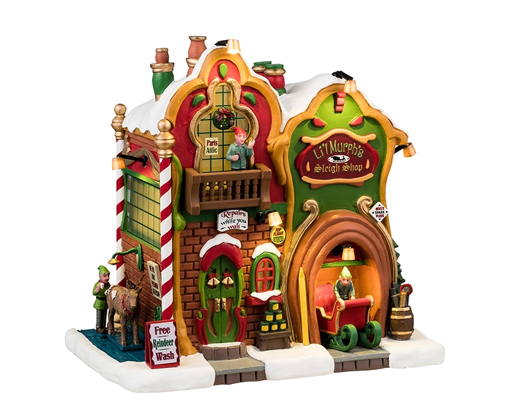 Lemax Li'l Murphs Sleigh Shop  Santa's Wonderland Collection 2024