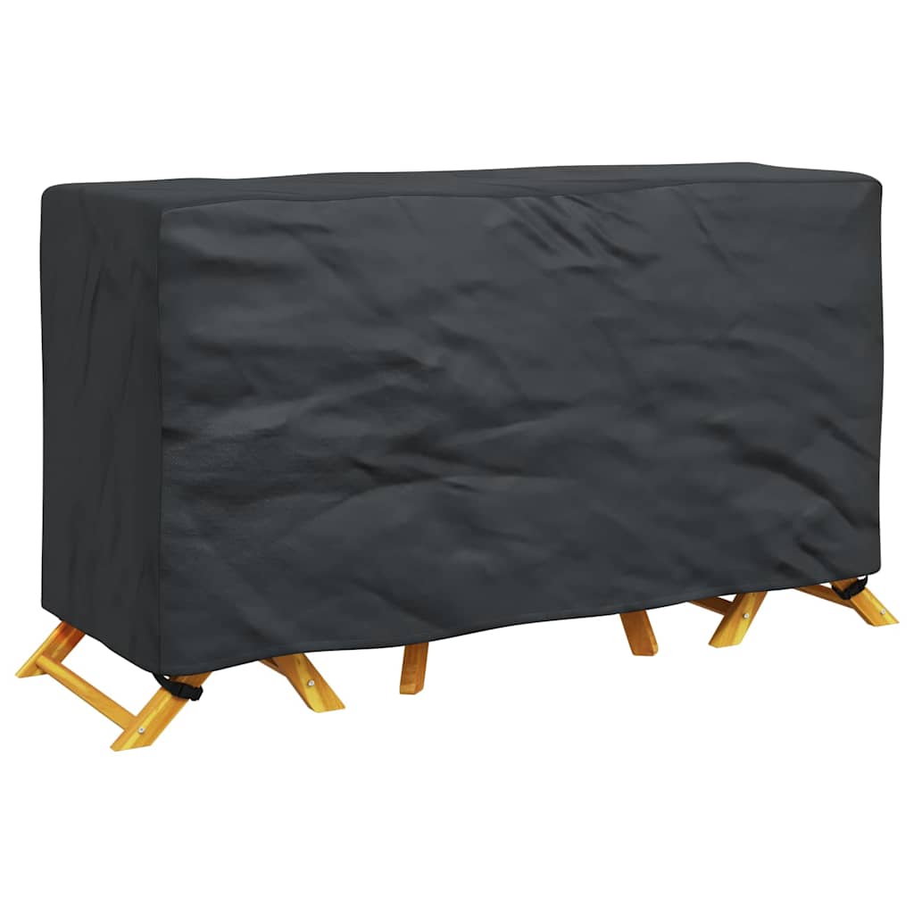 vidaXL Hoes voor tuinmeubelen Zwart 180 x 70 x 90 cm 600D