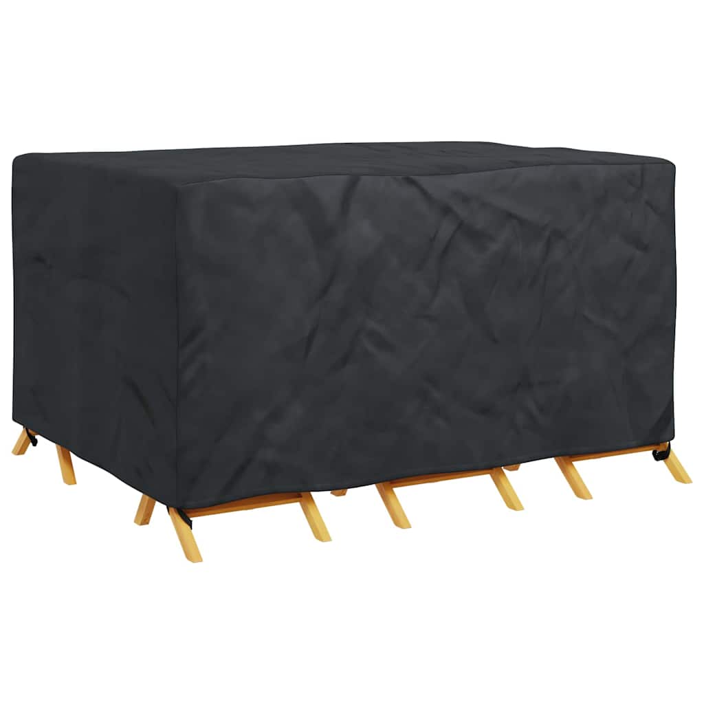 vidaXL Hoes voor tuinmeubelen Zwart 180 x 120 x 74 cm 600D