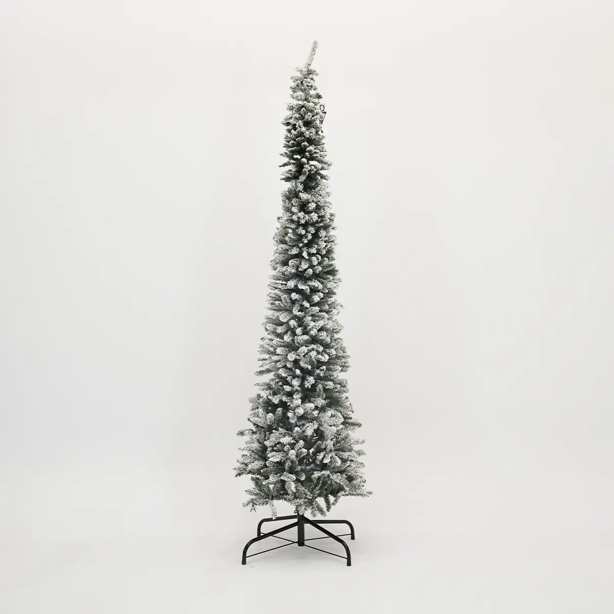 Everlands Kunstkerstboom Pencil Pine Snowy 300 cm Hoog Groen Wit Besneeuwd 