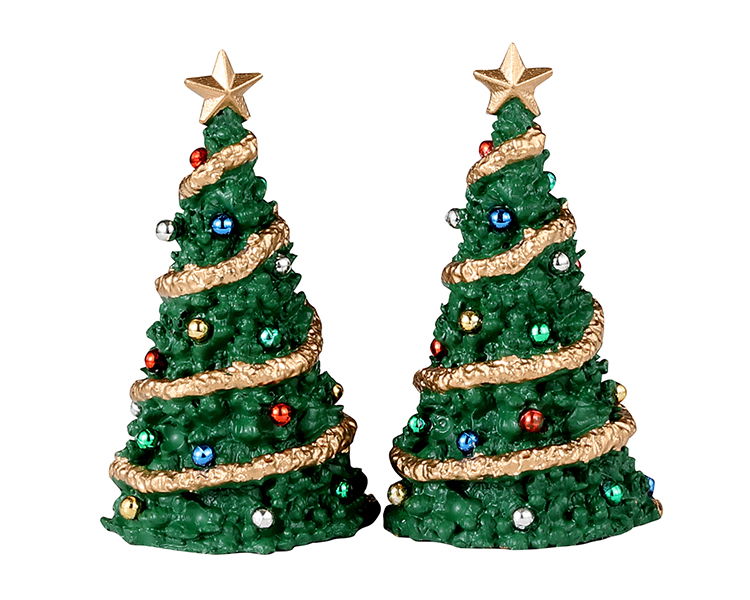 Lemax Classic Christmas Tree Set Of 2 - 