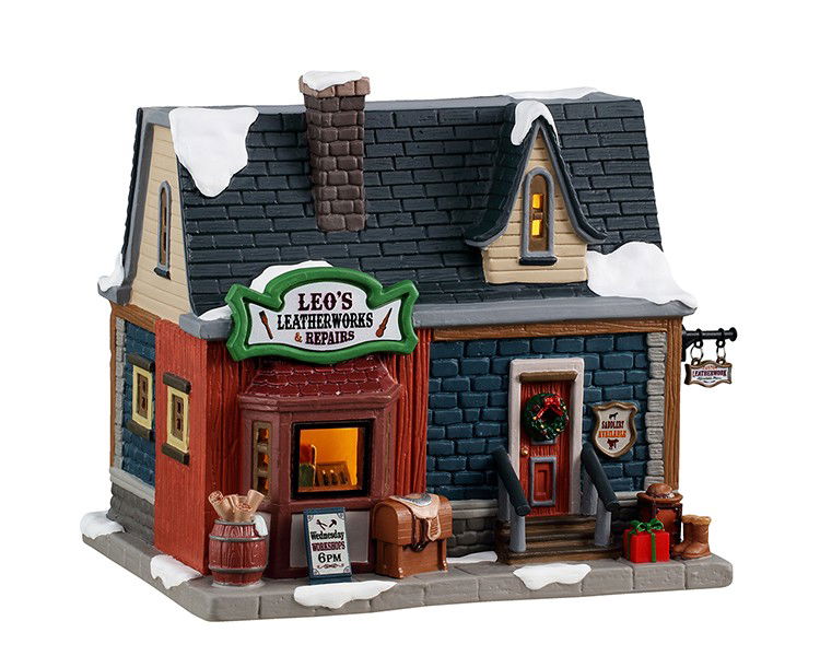 Lemax Kerstdorpminiatuur Leo's Leatherworks & Repairs 16x21x25 cm - 