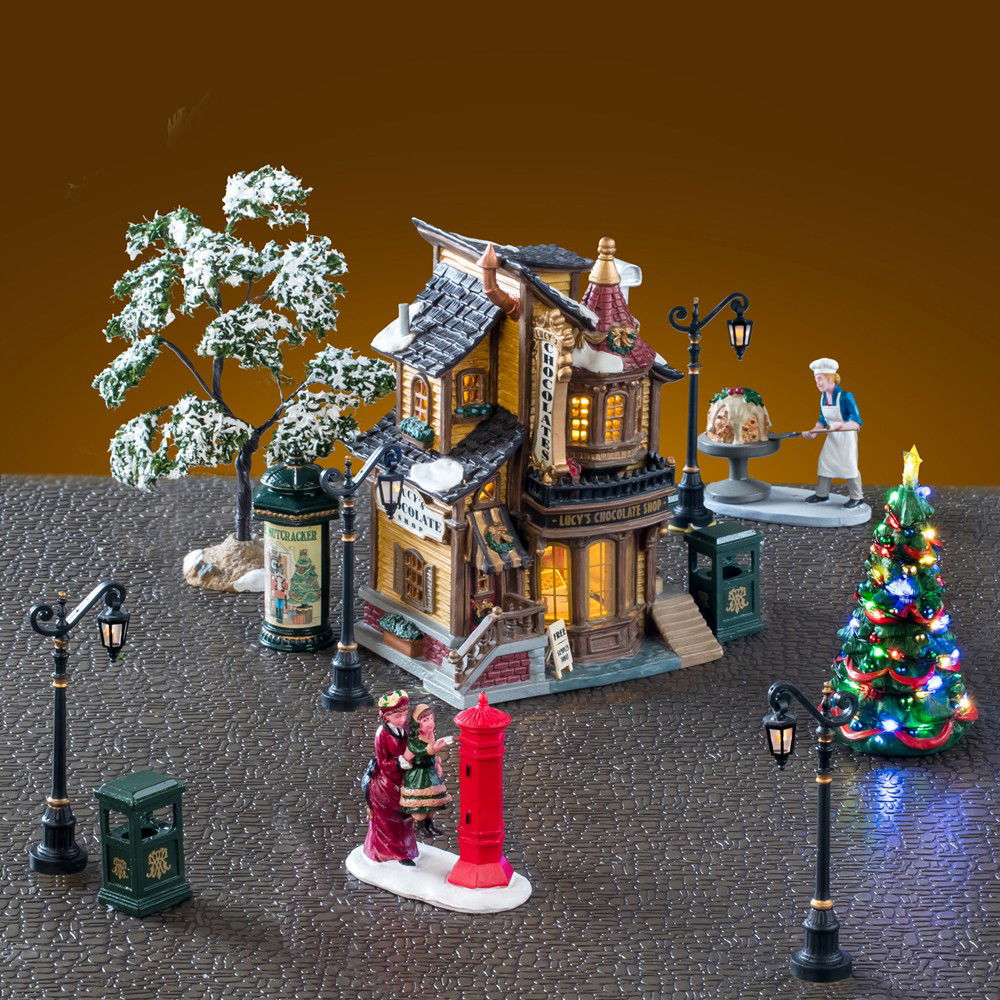 Lemax Kerstdorpminiatuur Lucy's Chocolate Shop Set 23x35x23 cm - 