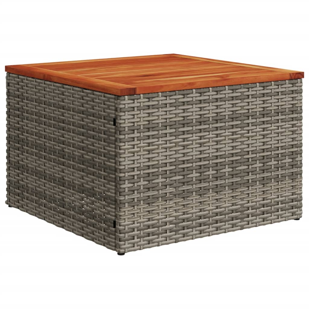 vidaXL 5-delige tuinbankset met kussens, grijs polyrotan