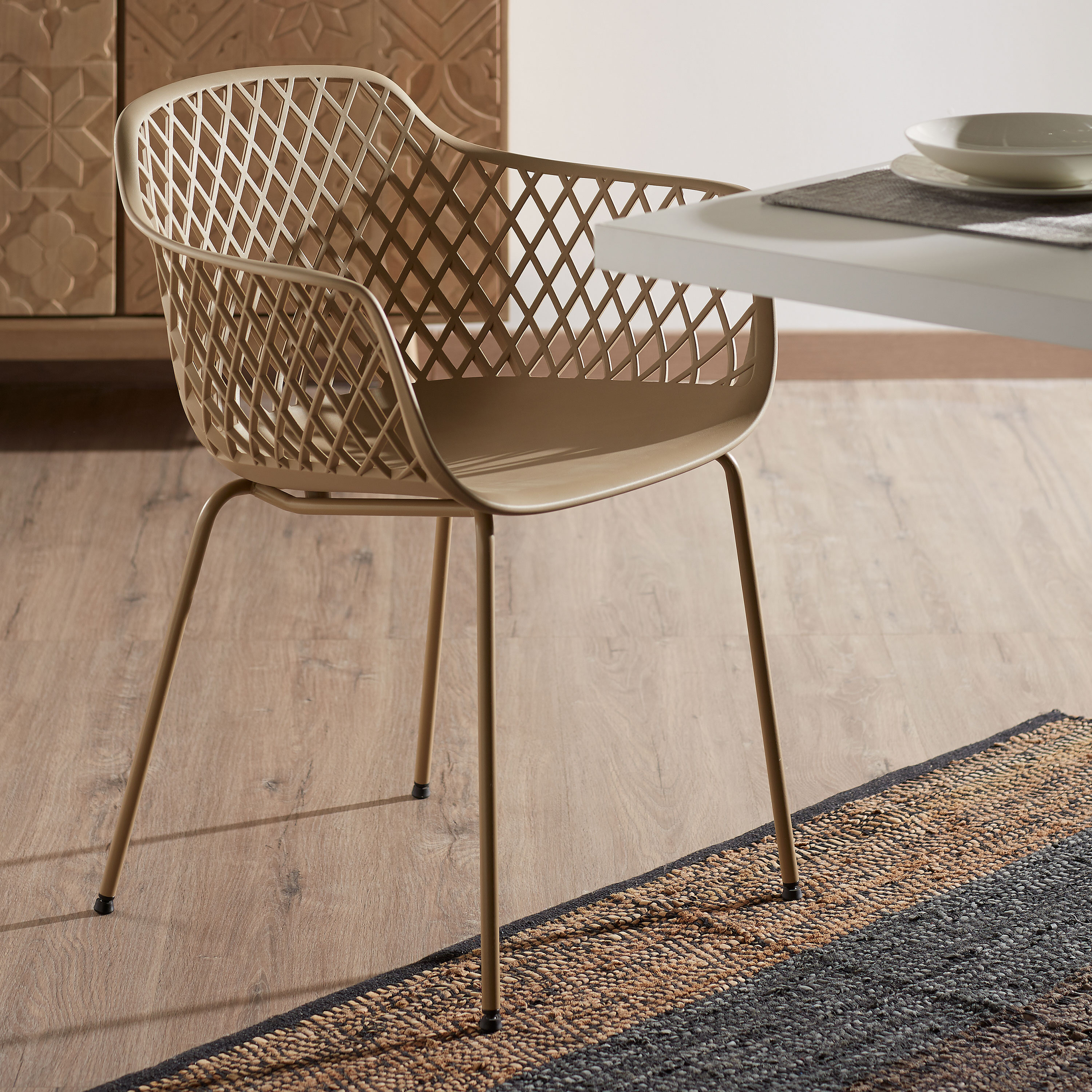 Kave Home Eetkamerstoel Quinn - Beige