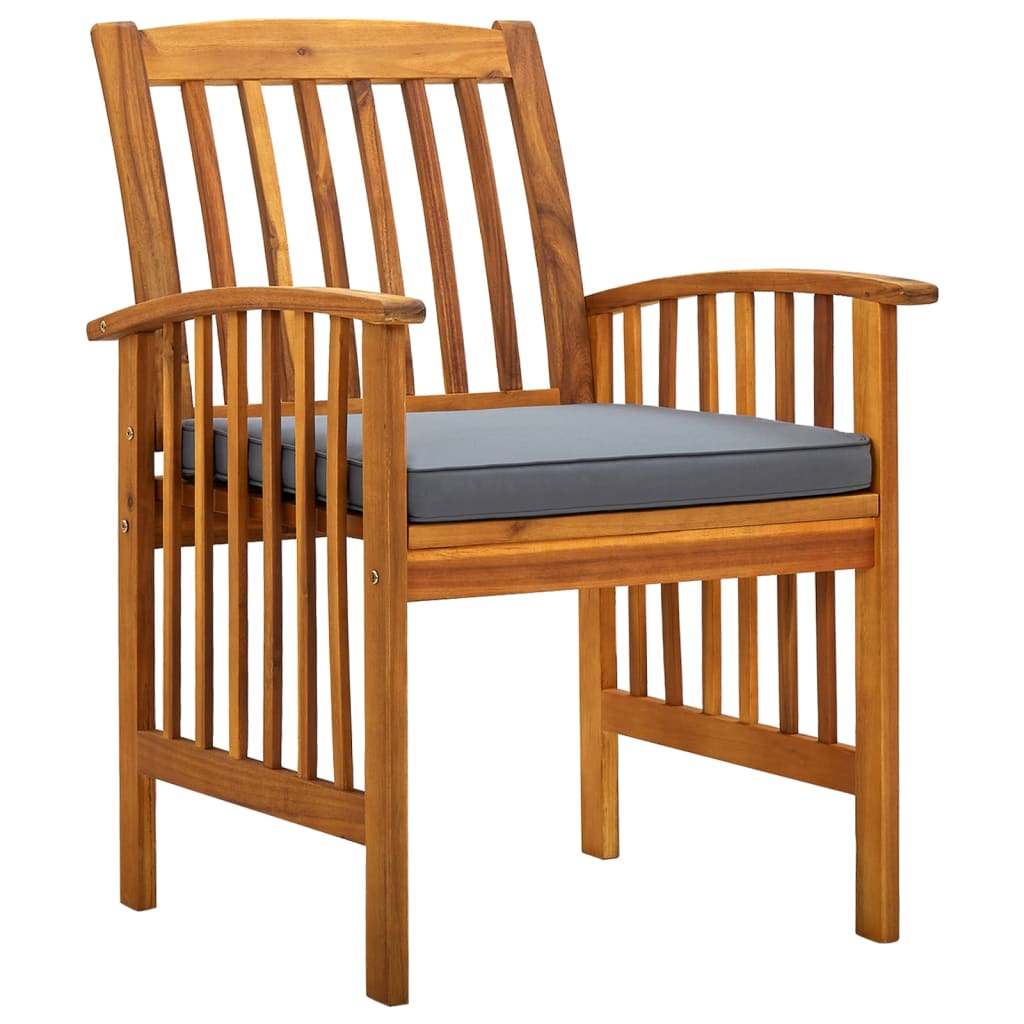 vidaXL Tuinstoelen 4 stuks met kussens, massief acaciahout