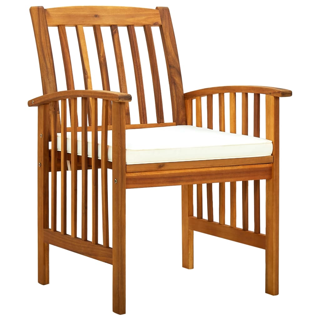 vidaXL Tuinstoelen 4 stuks met kussens, massief acaciahout