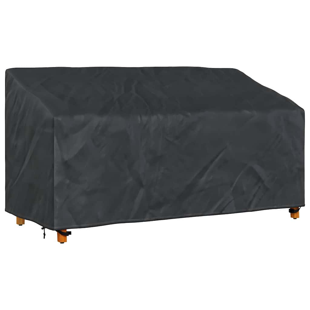 vidaXL Tuinbankhoes Zwart 205 x 85 x 65 / 94 cm 210D stof