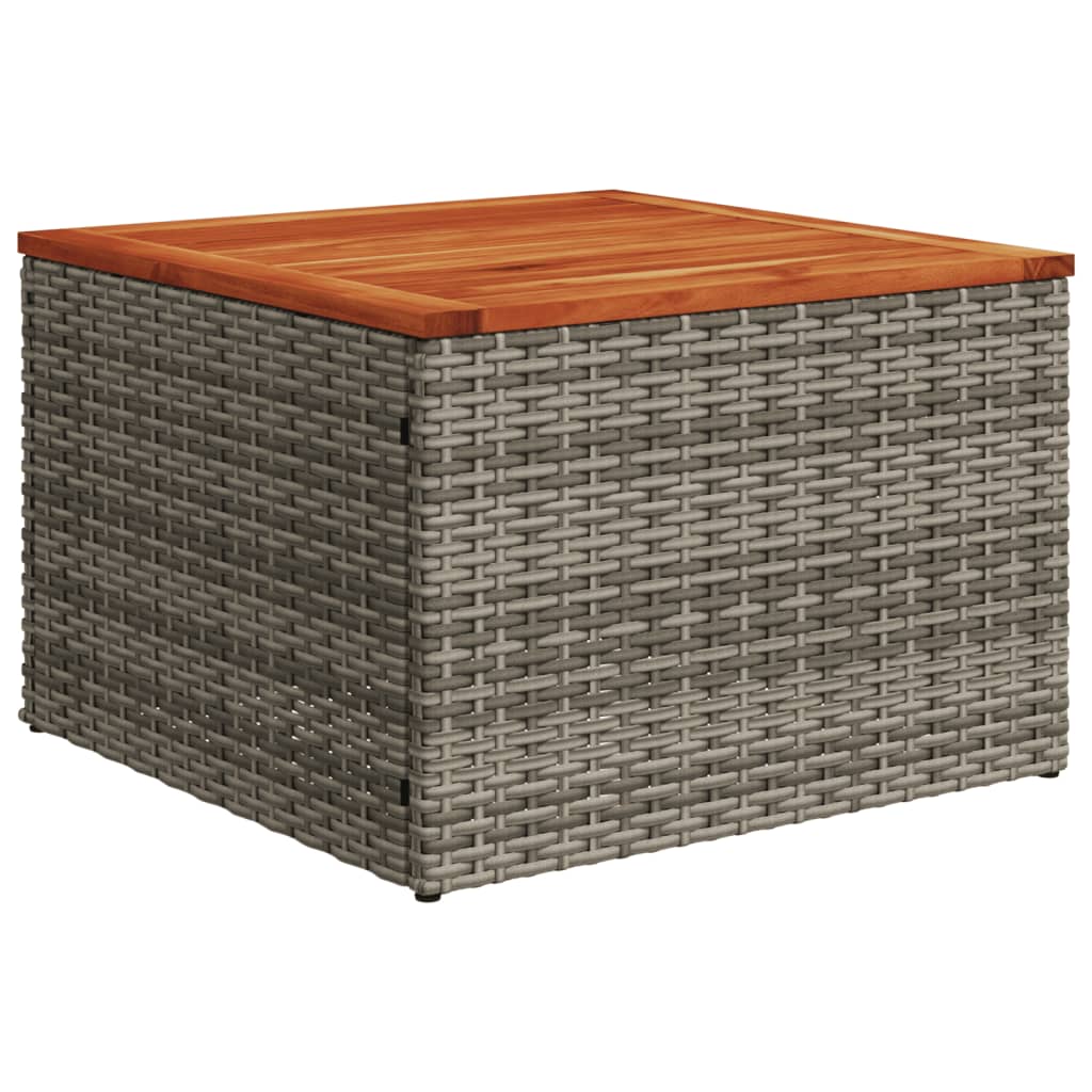vidaXL 13-delige tuinbankset met kussens, grijs polyrotan