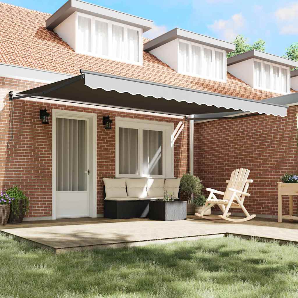 vidaXL Markies Antraciet 4 × 3 m Metaal