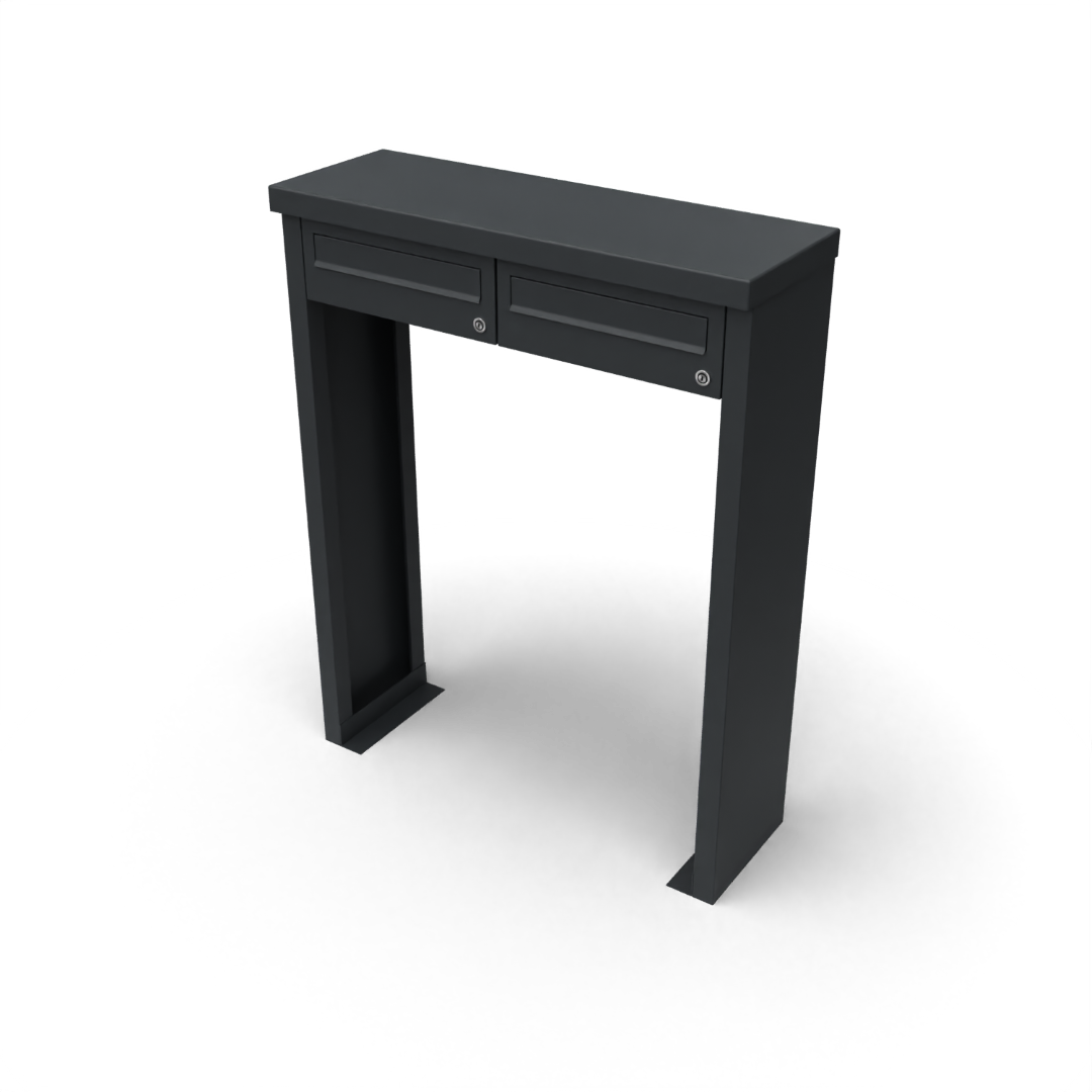 Geroba Multibox brievenbus 2 breed 1 hoog zwart - 
