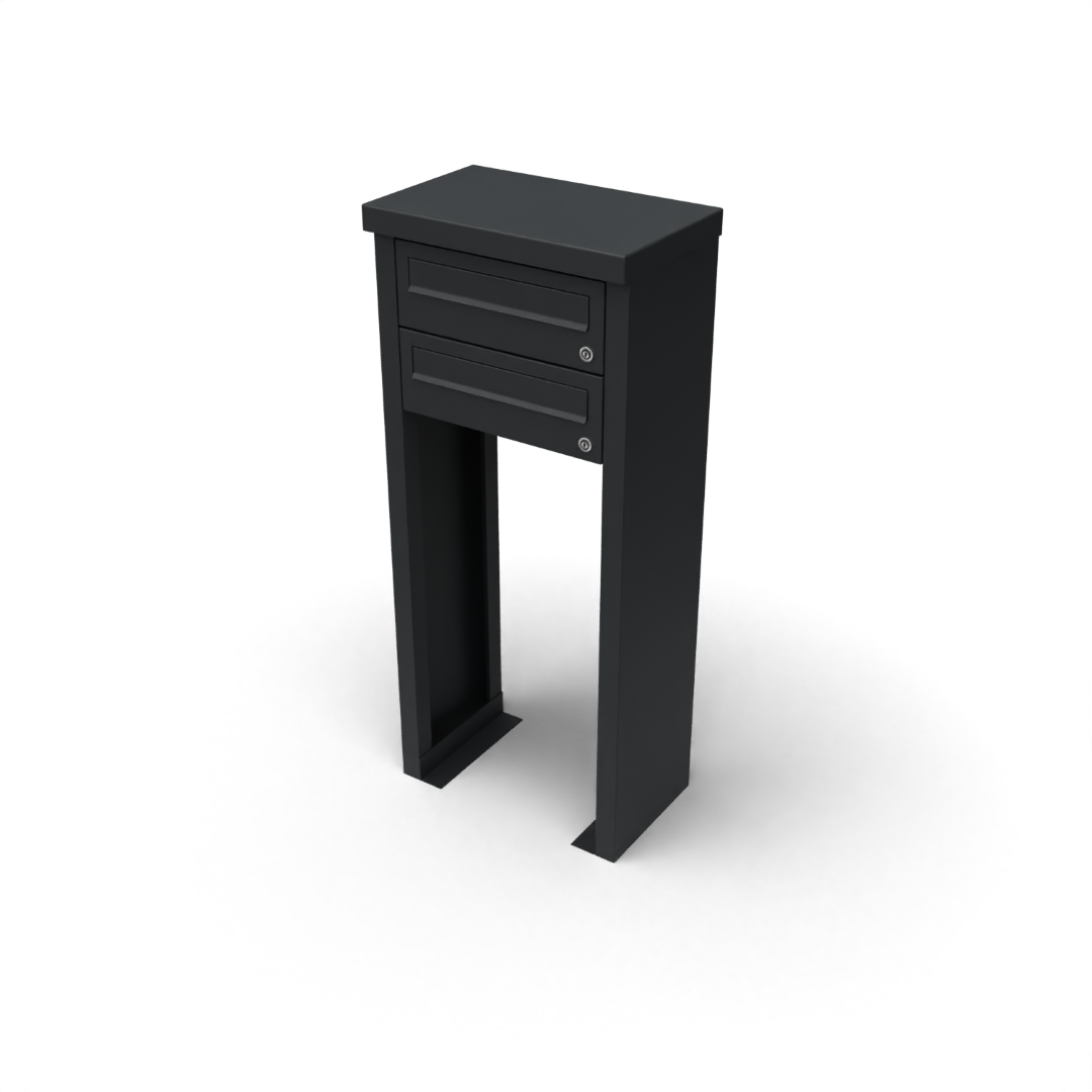 Geroba Multibox brievenbus 1 breed 2 hoog zwart - 