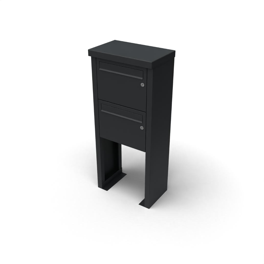 Geroba Multibox brievenbus 1 breed 2 hoog zwart - 