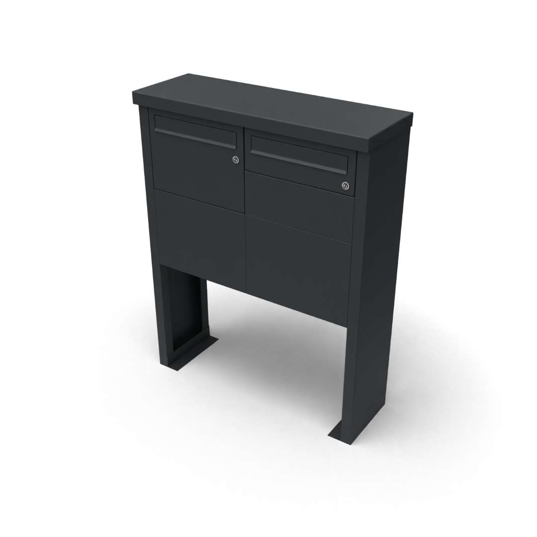 Geroba Multibox brievenbus 2 breed 2 hoog zwart - 