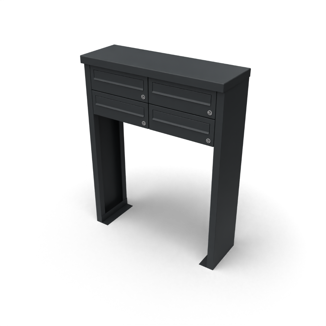 Geroba Multibox brievenbus 2 breed 2 hoog zwart - 