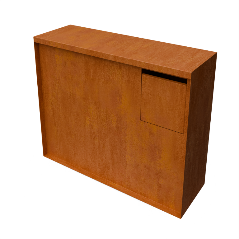 Geroba Murus cortenstaal Brievenbus L120 x B40 x H100 cm - 