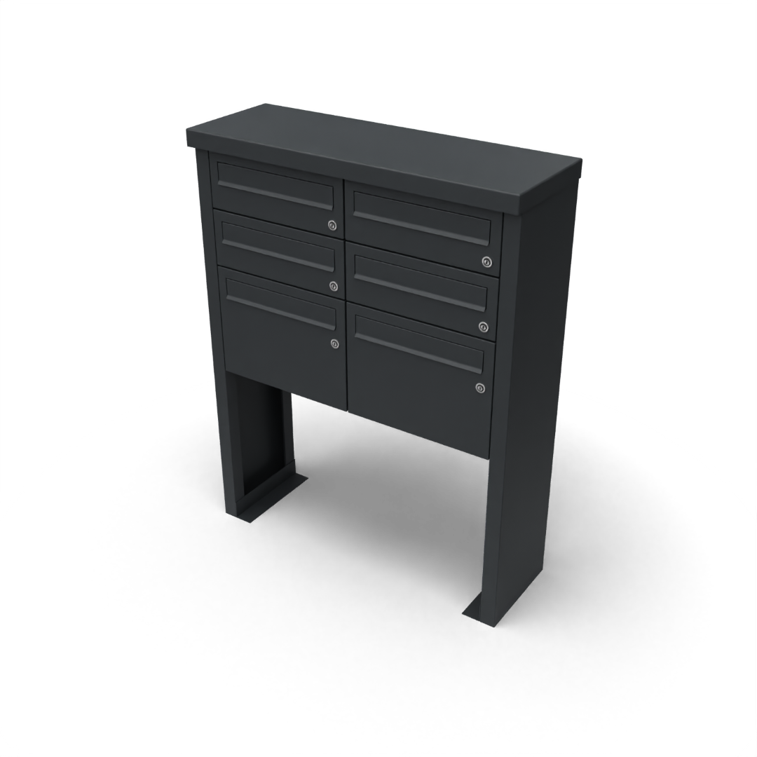Geroba Multibox brievenbus 2 breed 3 hoog zwart - 