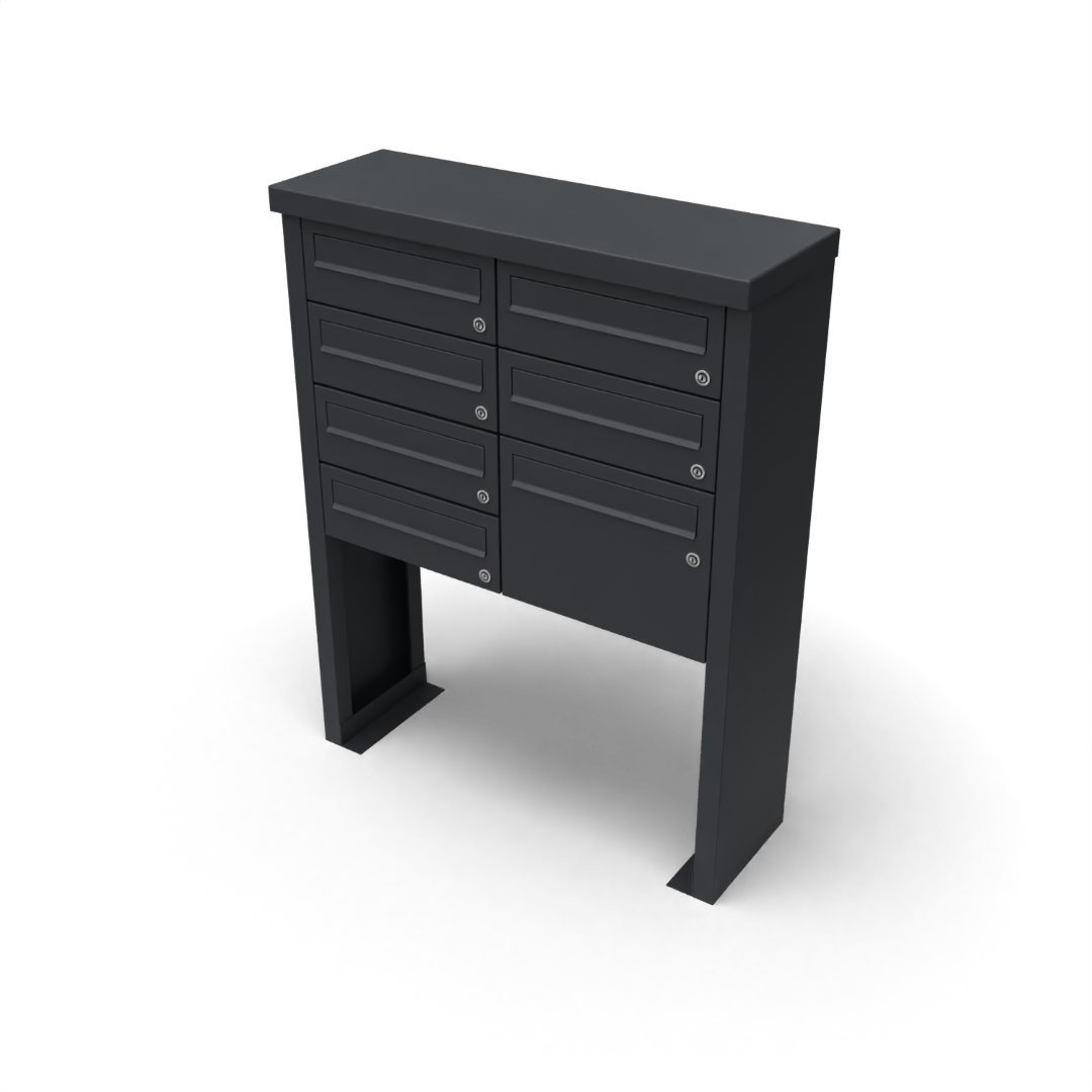 Geroba Multibox brievenbus 2 breed 4 hoog zwart - 