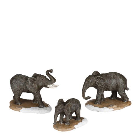 Luville Elephant family 3 stuks - l11xb6xh8cm - 