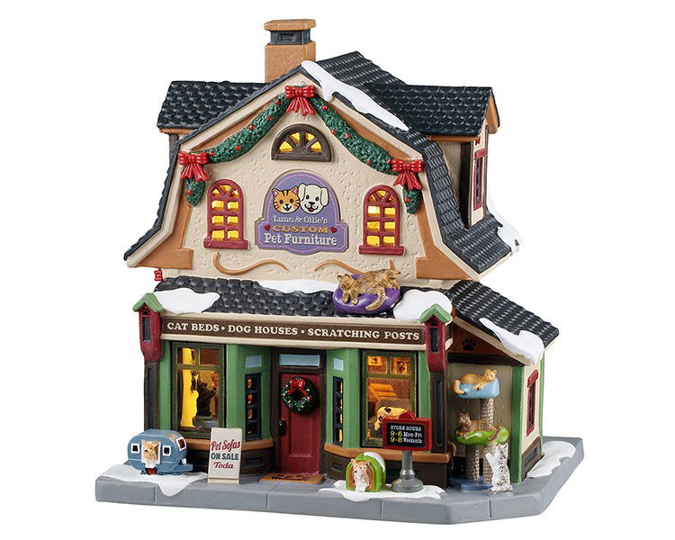 Lemax Kerstdorpminiatuur Luna & Ollie's Custom Pet Furniture 17x25x23 cm - 