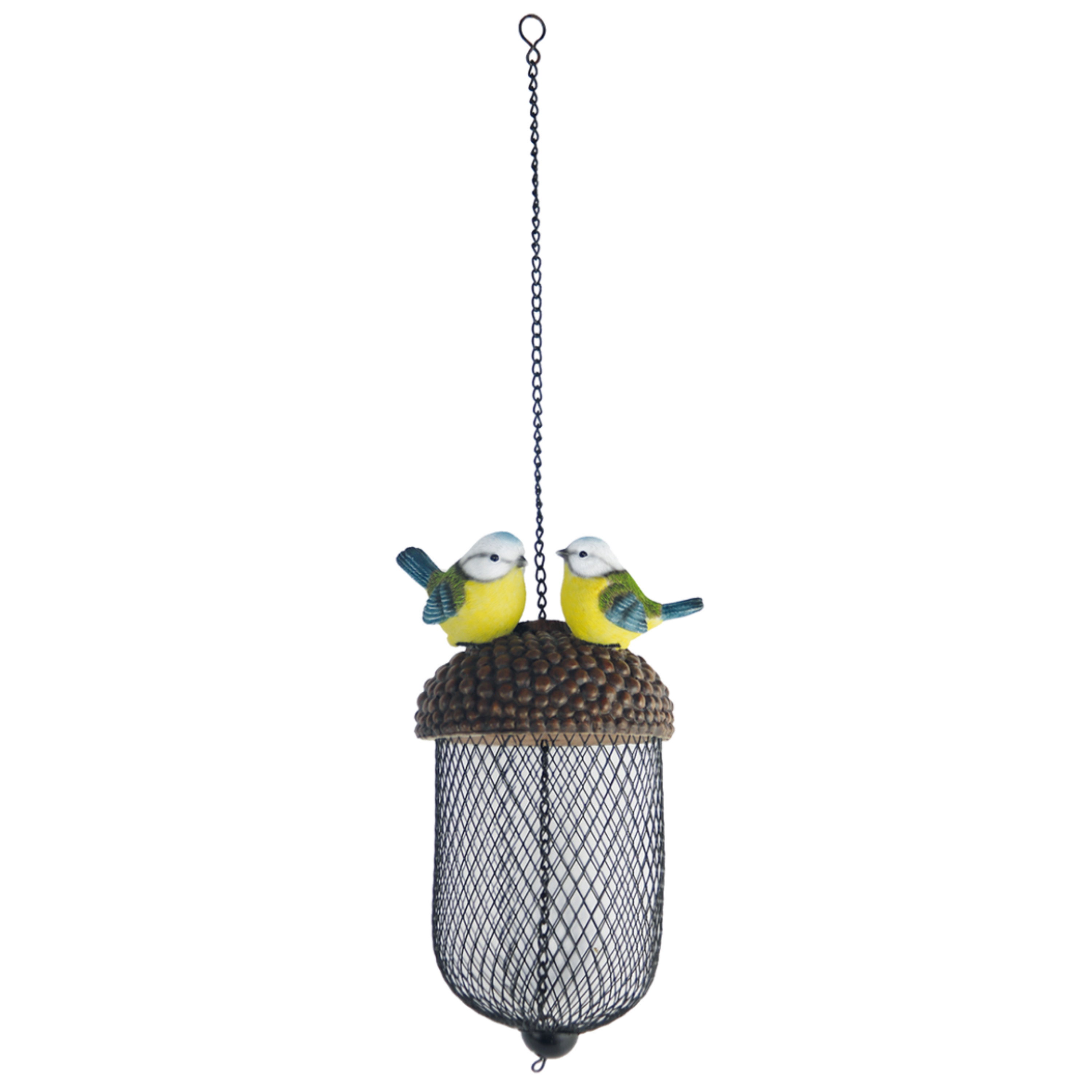 Esschert Design Voederhanger Koolmees - polystone - eikel vorm - vogelvoederhuisje -