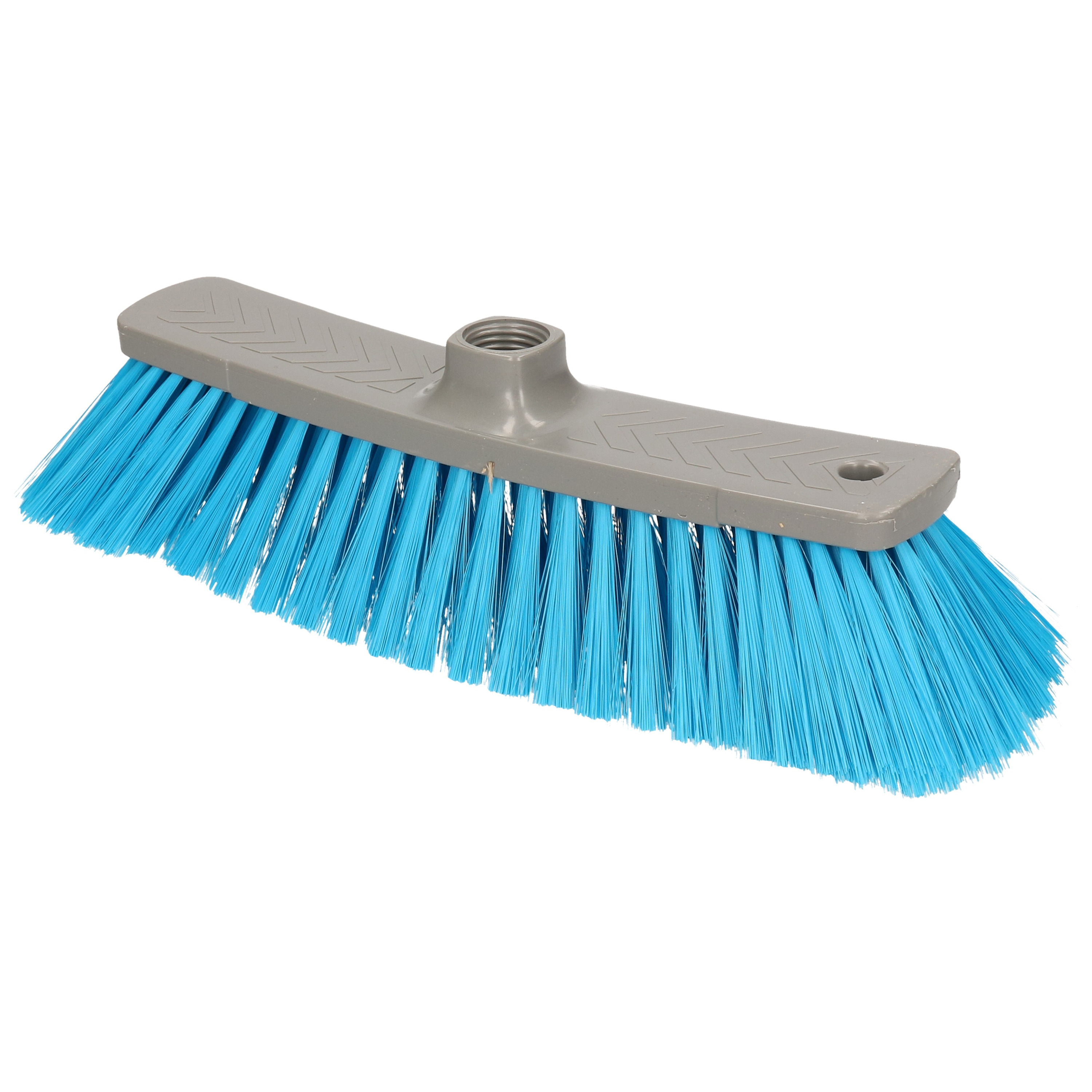 Buemag bezemkop zacht - 34.5 cm - kunststof - grijs/blauw - binnen -