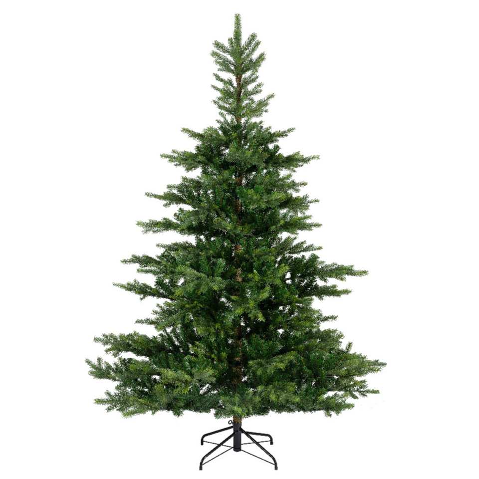 Bellatio Decorations Grandis Fir kerstboom - groen - H150 cm - 1038 tips - kunstboom -