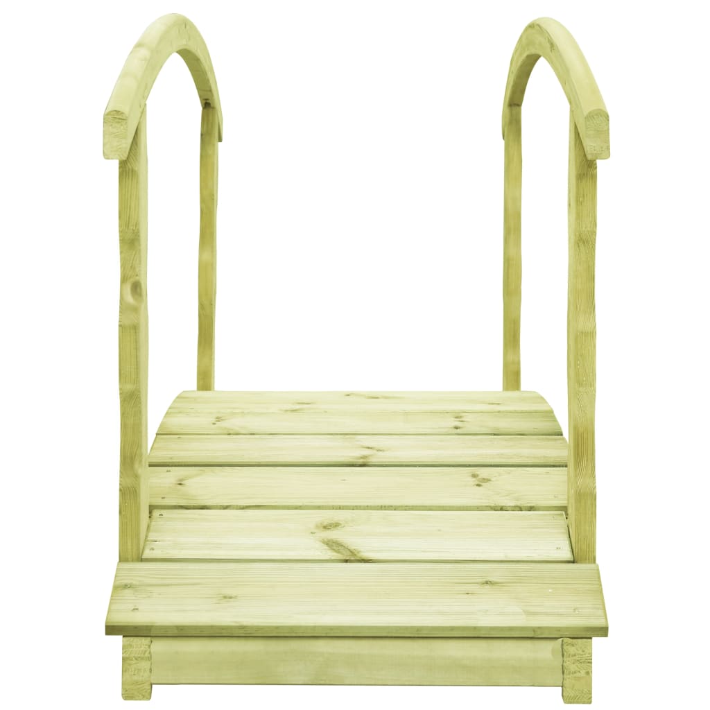 vidaXL Tuinbrug met leuning 170x74x105 cm geïmpregneerd grenenhout