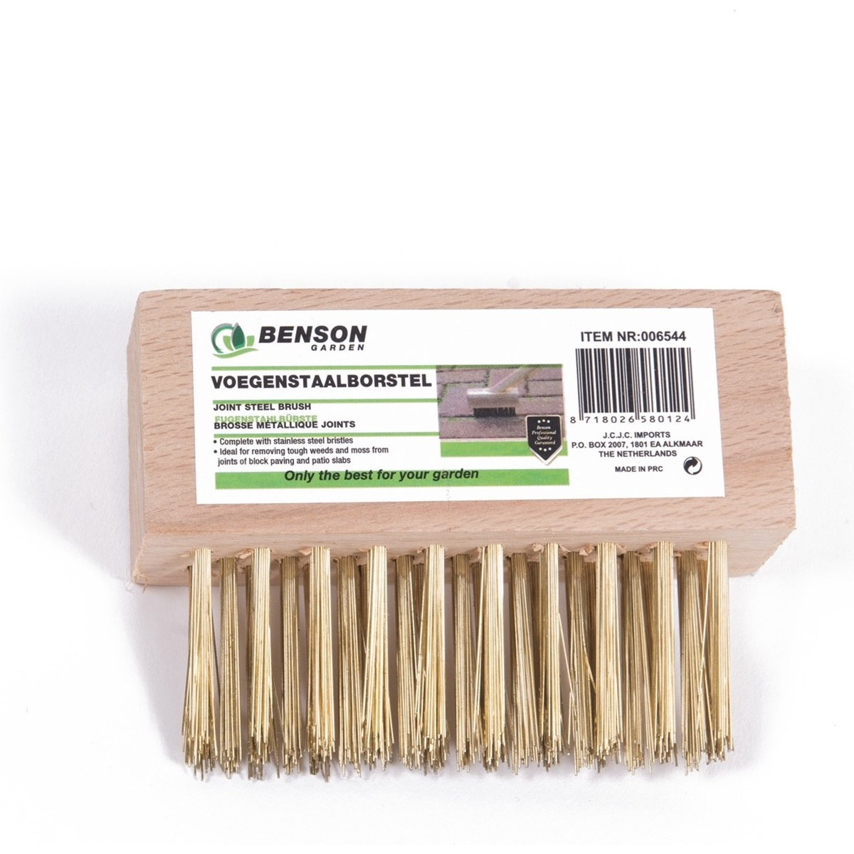 Benson Voegenborstel met steelgat - 10 x 3,5 x 4 cm - onkruid borstel -