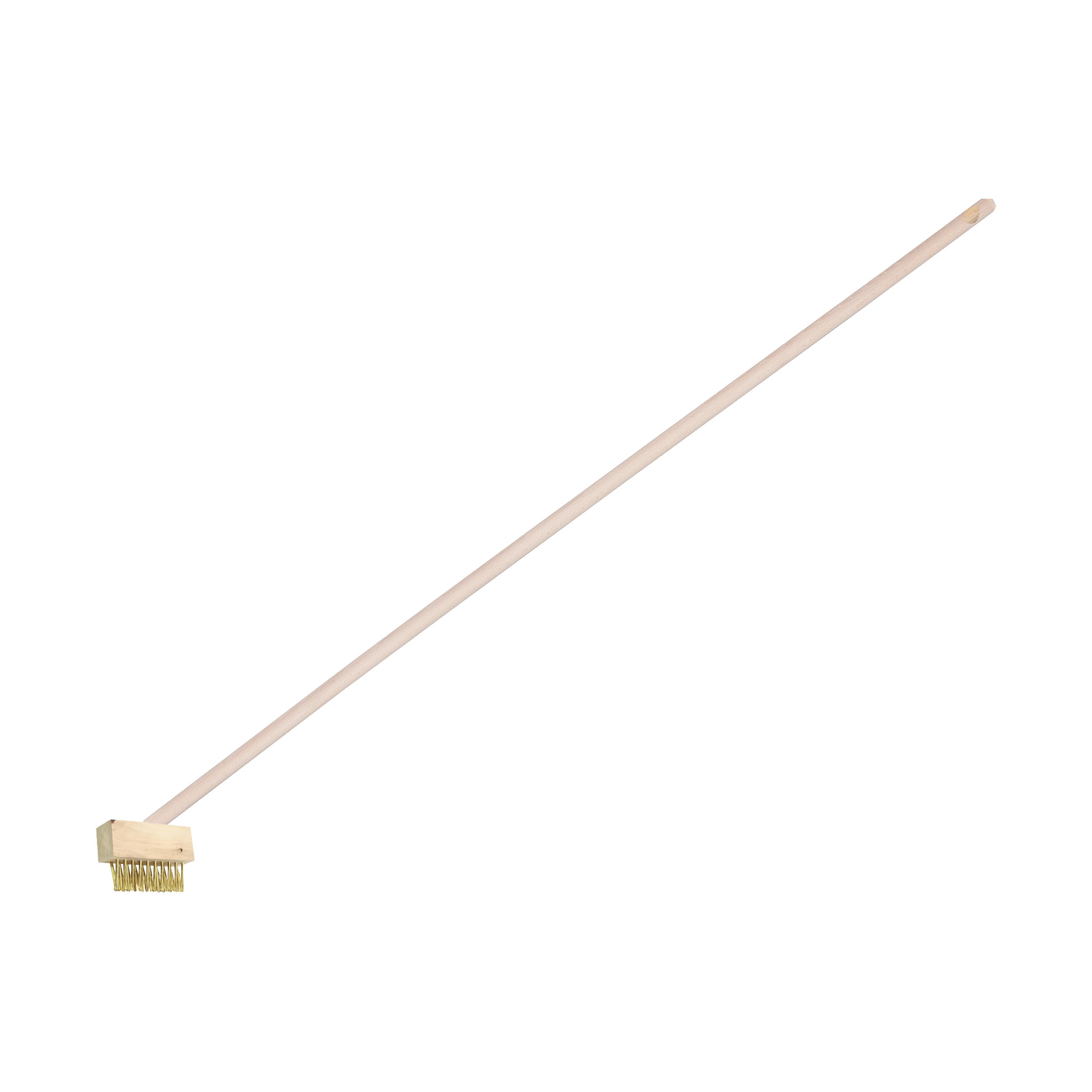 Merkloos Voegenborstel - staalvezel - 10 x 3,5 x 4 cm - inclusief steel 130 cm -