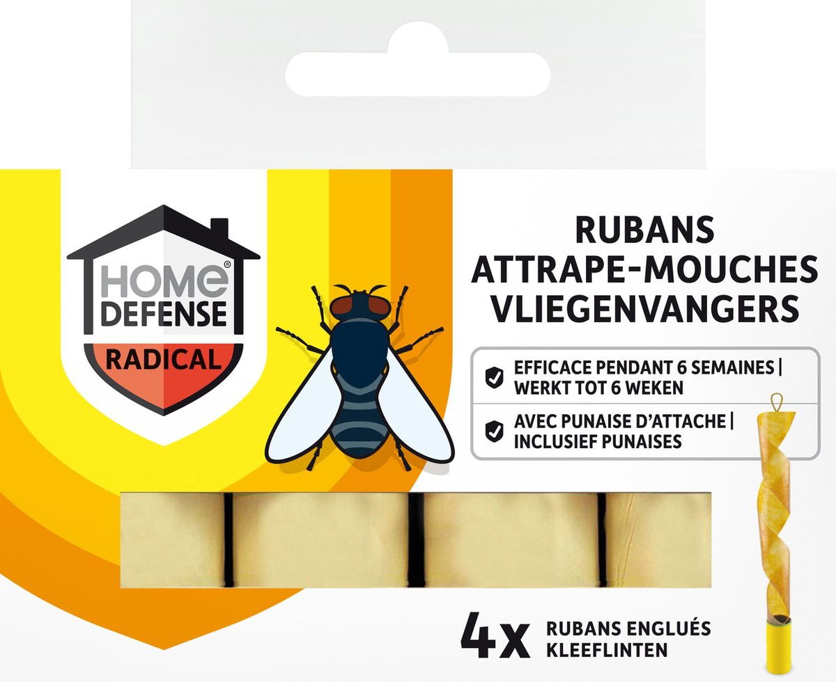 Kb home defence Vliegenvangers kleeflinten 4st - 