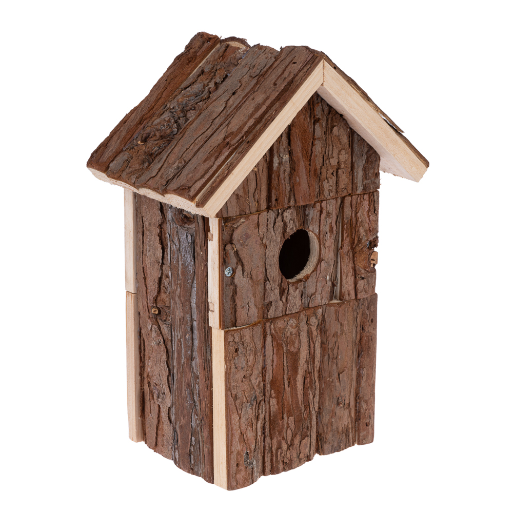 TIAKI nestkast blokhut 17x12,5x26cm vogelhuisje