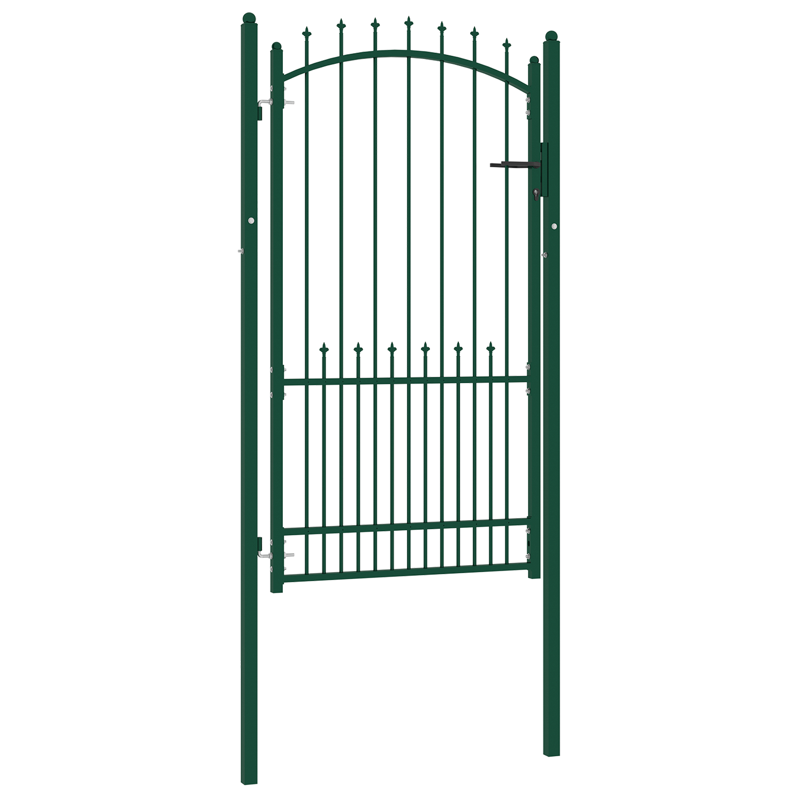 vidaXL Poort met speerpunten 100x175 cm staal groen