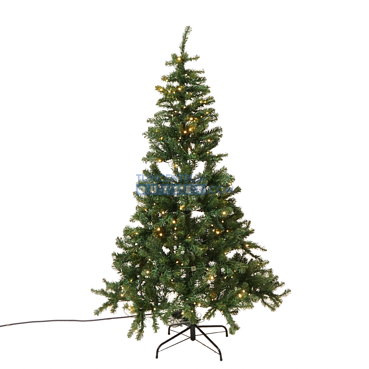 Everlands Kunstkerstboom Monarch Prelit 180 cm Hoog Groen Wit 260 lampjes 