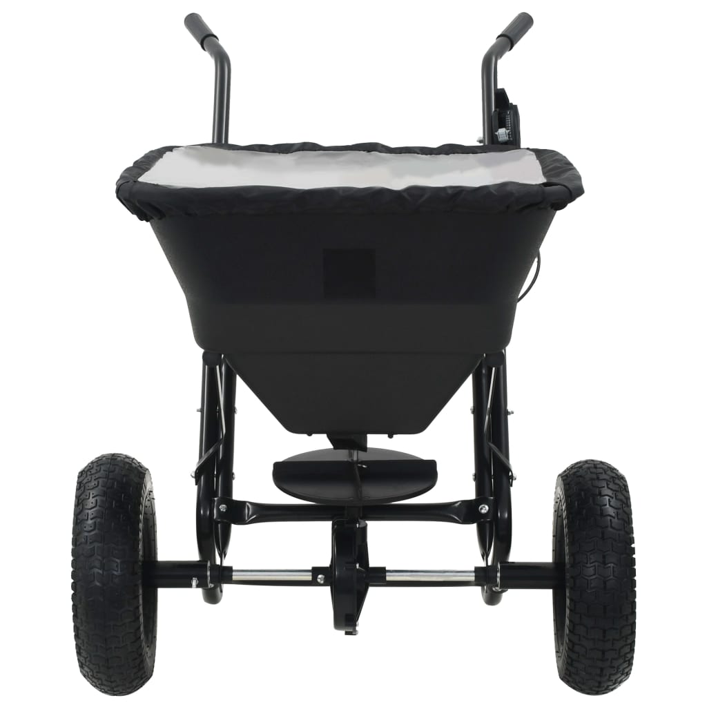 vidaXL Strooiwagen duwmodel 45 L 106x73x76 cm PVC en staal